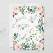 Uitnodiging voor Baby shower Editable Girl Safari (Achterkant)