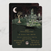 uitnodiging voor baby shower Halloween (Voorkant / Achterkant)