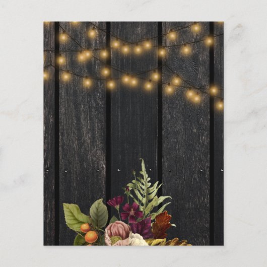 Uitnodiging voor baby shower herfst najaar begroti (Achterkant)