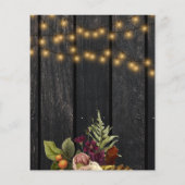 Uitnodiging voor baby shower herfst najaar begroti flyer (Achterkant)