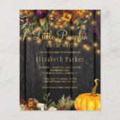 Uitnodiging voor baby shower herfst najaar begroti flyer (Voorkant)