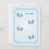 Uitnodiging voor baby shower, het is een jongen (Achterkant)