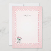 Uitnodiging voor baby shower, het is een jongen (Achterkant)