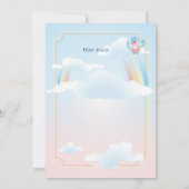 Uitnodiging voor baby shower, het is een meisje (Achterkant)