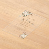 Uitnodiging voor baby shower in de kleur beige  (Laagn)