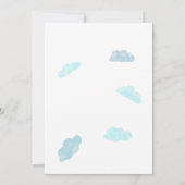 Uitnodiging voor Baby shower in de lucht (Achterkant)