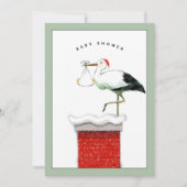 Uitnodiging voor Baby shower in december (Voorkant)