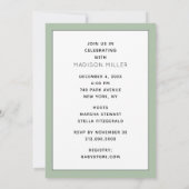 Uitnodiging voor Baby shower in december (Achterkant)