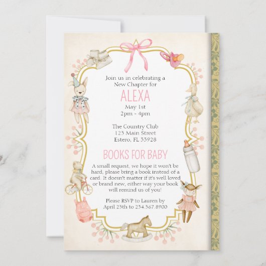 Uitnodiging voor Baby shower in het eBay-winkel (Achterkant)