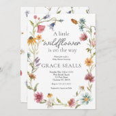 uitnodiging voor baby shower in ongewijzigde staat (Voorkant / Achterkant)