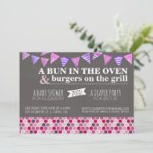 Uitnodiging voor baby shower/luierfeest (Staand voorkant)