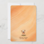 Uitnodiging voor Baby shower met beer als thema (Achterkant)