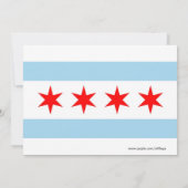 Uitnodiging voor baby shower met Flag of Chicago (Achterkant)