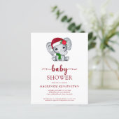 Uitnodiging voor Baby shower met kerstmis (Staand voorkant)