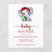 Uitnodiging voor Baby shower met kerstmis (Voorkant)