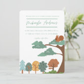 uitnodiging voor Baby shower met natuur thema (Staand voorkant)