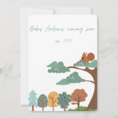 uitnodiging voor Baby shower met natuur thema (Achterkant)