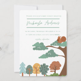 uitnodiging voor Baby shower met natuur thema