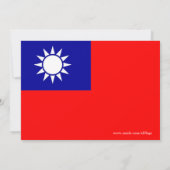 Uitnodiging voor baby shower met Taiwanese vlag (Achterkant)
