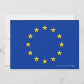Uitnodiging voor baby shower met vlag van de Europ (Achterkant)