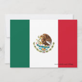 Uitnodiging voor baby shower met vlag van Mexico (Achterkant)