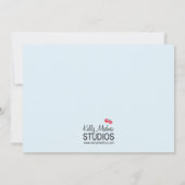 Uitnodiging voor Baby shower met zeilboot (Achterkant)