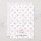 Uitnodiging voor baby shower | roze waterverf bloe (Achterkant)