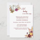 Uitnodiging voor Baby shower Rustic. (Voorkant)