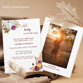 Uitnodiging voor Baby shower Rustic.