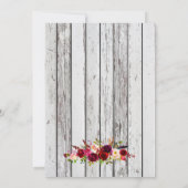 Uitnodiging voor baby shower uit hout van de soort (Achterkant)