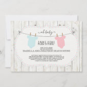 Uitnodiging voor Baby shower uit te zenden voor tw (Voorkant)