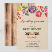 Uitnodiging voor baby shower uit thuisland (Voorkant / Achterkant)