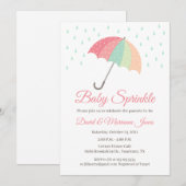 Uitnodiging voor Baby shower van de overvloed Het  (Voorkant / Achterkant)