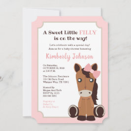 Uitnodiging voor Baby shower van Horse Girl