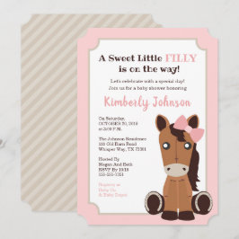 Uitnodiging voor Baby shower van Horse Girl
