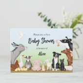 Uitnodiging voor baby shower van juffelkasten (Staand voorkant)