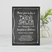 uitnodiging voor baby shower van karton (Staand voorkant)