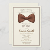 Uitnodiging voor Baby shower van kleine Mannen (Voorkant / Achterkant)