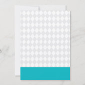 Uitnodiging voor Baby shower van kleine Mannen (Achterkant)