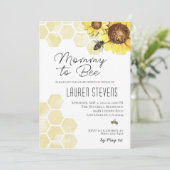 Uitnodiging voor Baby shower van mama tot bijen (Staand voorkant)