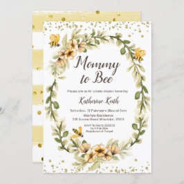 Uitnodiging voor Baby shower van mama tot bijen