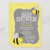 Uitnodiging voor Baby shower van mama tot bijen (Voorkant / Achterkant)