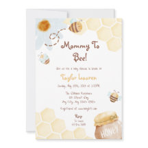 Uitnodiging voor Baby shower van mama tot bijen