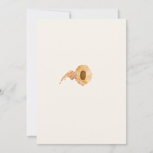 Uitnodiging voor Baby shower van mama tot bijen (Achterkant)