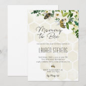 Uitnodiging voor Baby shower van mama tot bijen (Voorkant / Achterkant)