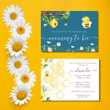 Uitnodiging voor Baby shower van mama tot bijen