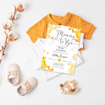 Uitnodiging voor Baby shower van mama tot bijen