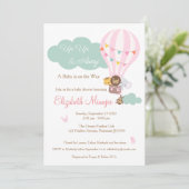 Uitnodiging voor Baby shower van oerwouden van air (Staand voorkant)