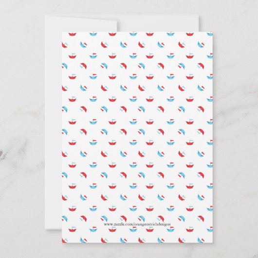 Uitnodiging voor Baby shower van papier (Achterkant)