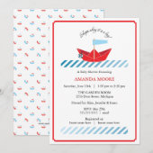 Uitnodiging voor Baby shower van papier (Voorkant / Achterkant)